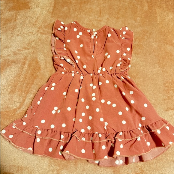PatPat Other - PatPat Polka Dot Ruffle Dress in Brown and White